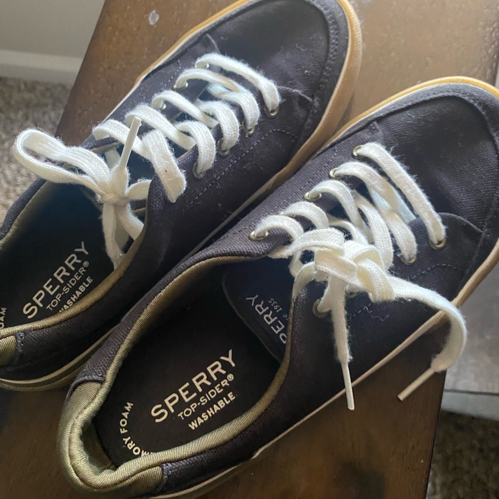 Sperry Men's Black and White Sneakers